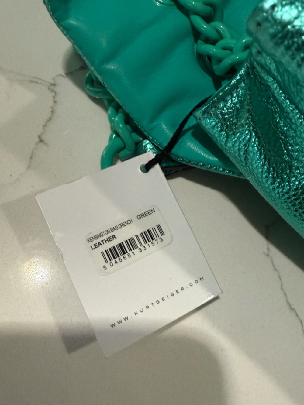 💥Kurt Geiger London Kensington Drench💥 NWT! Metallic Green - Picture 10 of 12